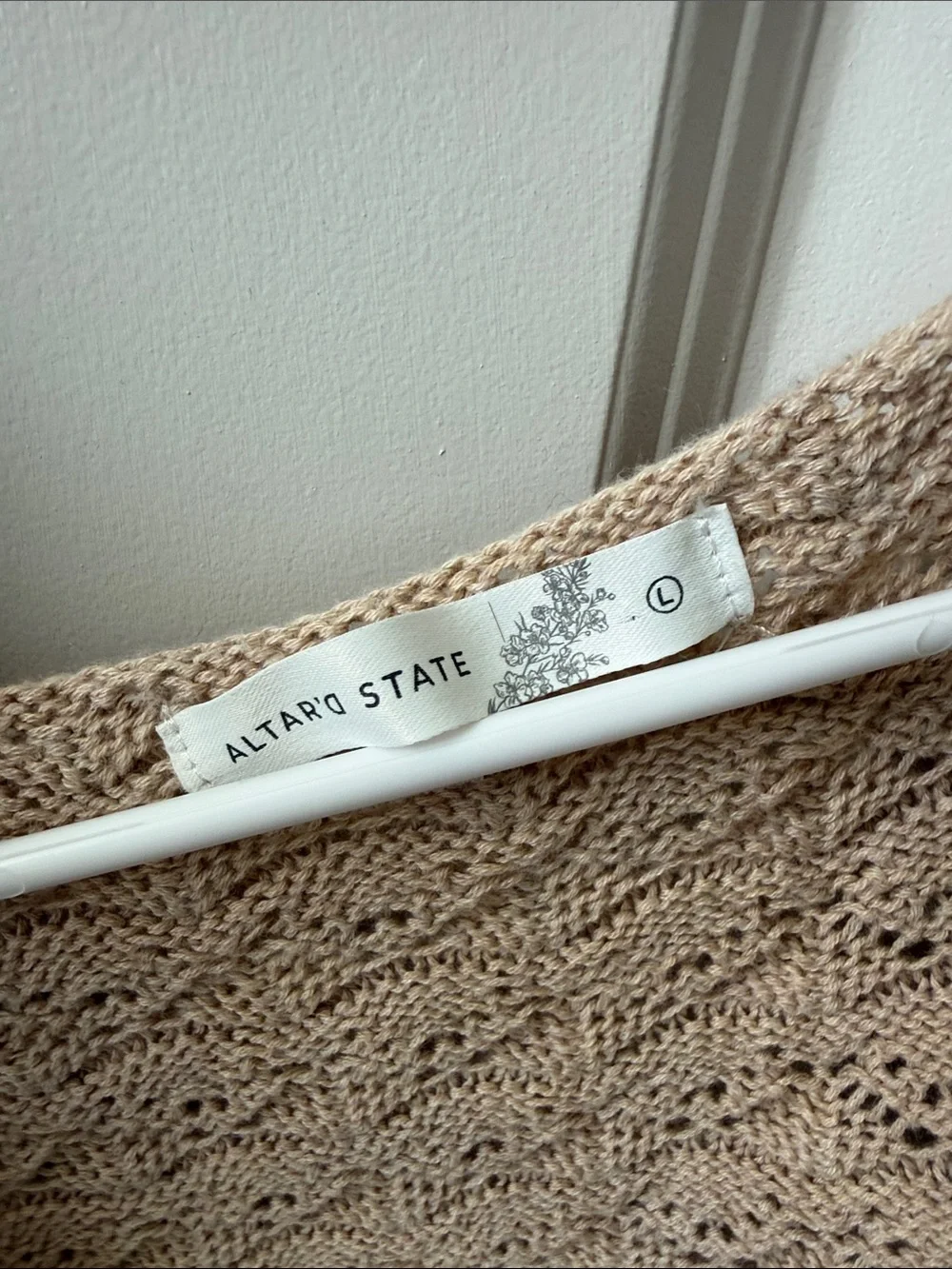 Altar'd State Lacey Crochet Tie Front Shrug - Picture 3 of 5